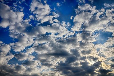 Low angle view of clouds in sky