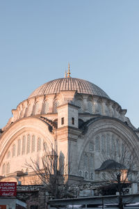 Low angle view of building against clear sky