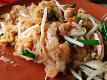 Close-up of food served in plate