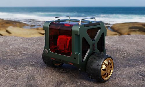 Close-up of toy car on beach