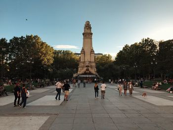 Tourists in park