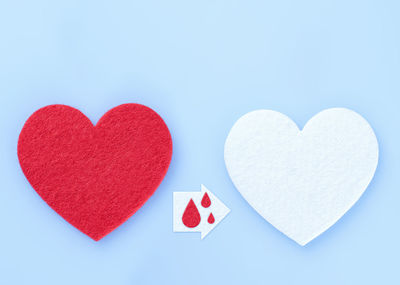 Close-up of heart shape over white background