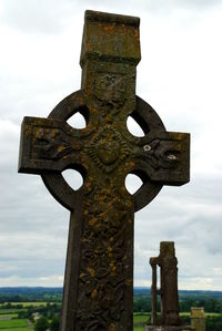 Low angle view of cemetery