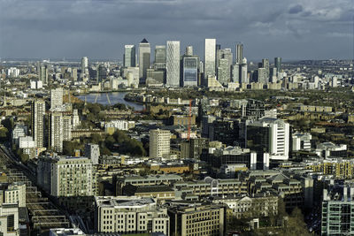 High angle view of cityscape