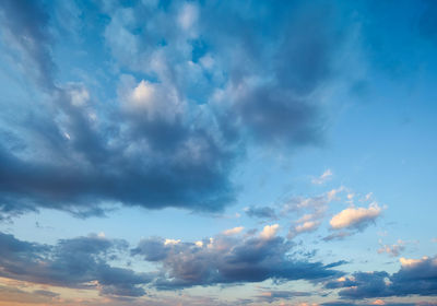 Low angle view of clouds in sky