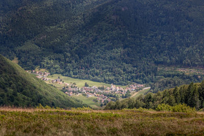 Small village in the depths of the valley of the french vosges in the haut-rhin region. 