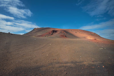 Scenic view of desert against sky