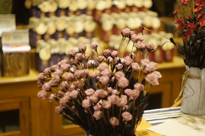 Close-up of flower bouquet for sale