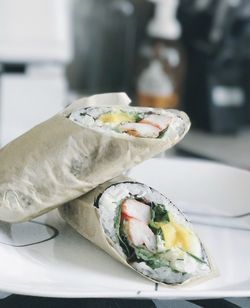 Close-up of food in plate