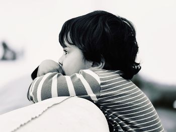 Close-up portrait of cute boy