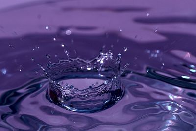 Close-up of water drops on glass