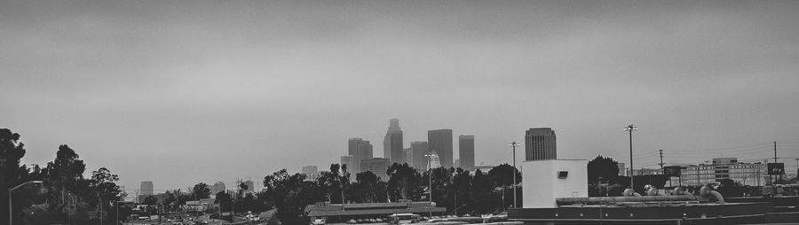 View of skyscrapers in city