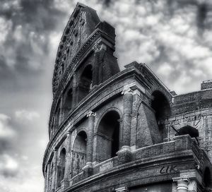 Low angle view of temple against sky