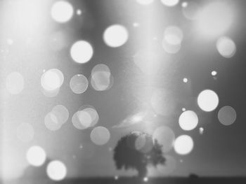Defocused image of lights