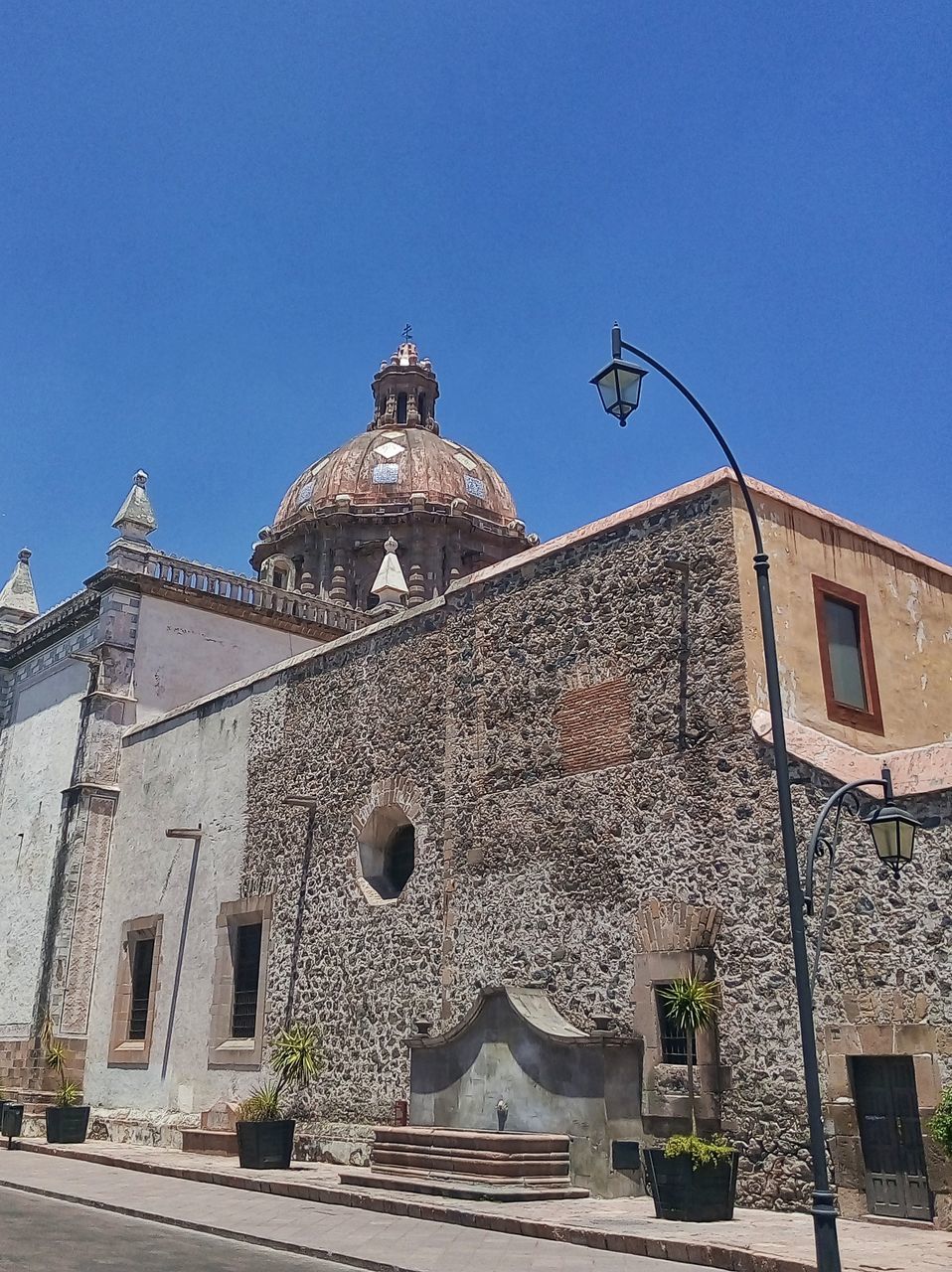 architecture, built structure, building exterior, sky, building, blue, clear sky, religion, place of worship, spirituality, nature, belief, low angle view, day, history, no people, dome, the past