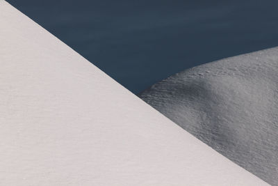 Low angle view of snowcapped mountains