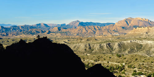 Mountains near the village busot in alicante, spain