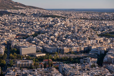 High angle view of cityscape