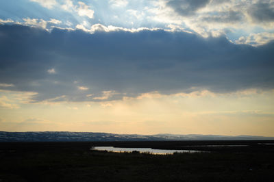 Scenic view of cloudy sky over sea