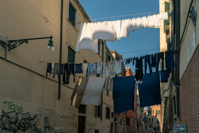 Laundry drying in sun