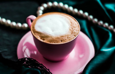 Close-up of coffee on table