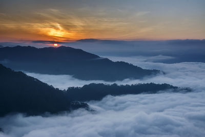 Scenic view of cloudscape during sunset