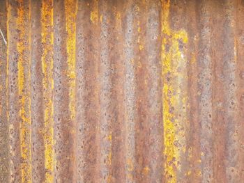 Full frame of rusty corrugated iron sheet