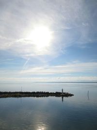 Reflection of clouds in sea