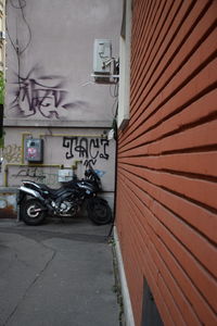 Cars parked in front of building