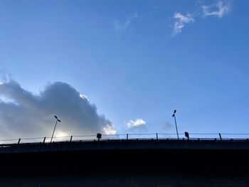 Low angle view of bridge against sky