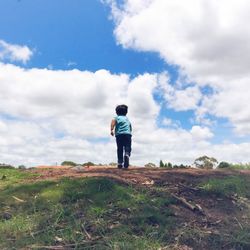 Woman standing on landscape