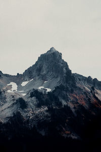 Scenic view of mountains against clear sky