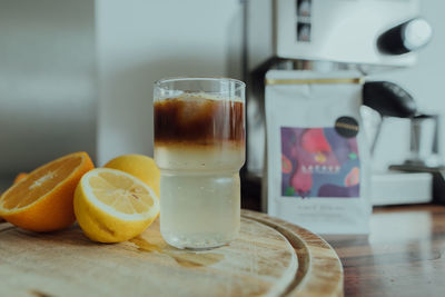 Close-up of drink on table