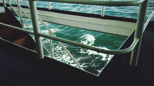 Railing in water