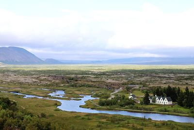 Scenic view of landscape against sky