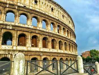 Low angle view of coliseum