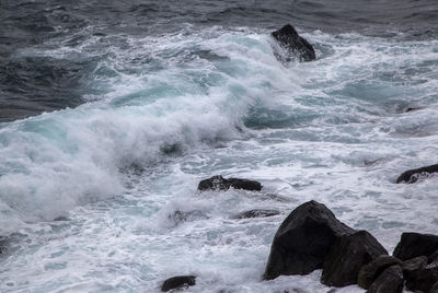 View of waves in sea