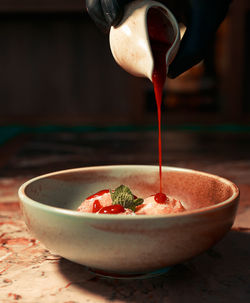 Close-up of drink on table