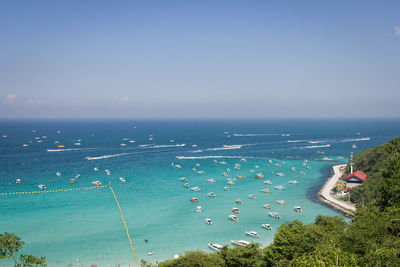 High angle view of sea against sky