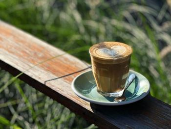 Close-up of coffee on table