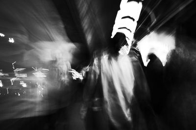 Low angle view of people standing on stage