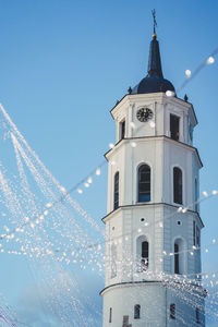 Low angle view of lighthouse against sky