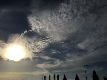 Low angle view of sky at sunset