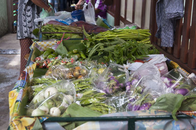 Close-up of vegetables for sale in market