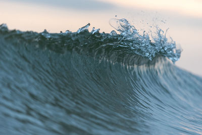 Close-up of frozen water