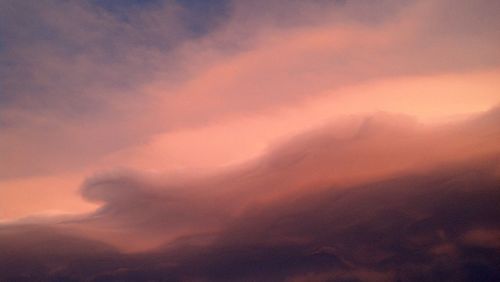 Idyllic shot of natural clouds pattern in sky during sunset