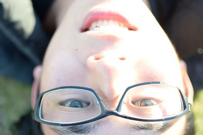 Close-up portrait of man wearing eyeglasses