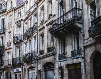 Row of old houses in bordeaux, france. 