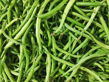 Full frame shot of green beans for sale