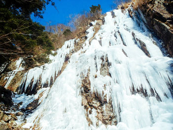 Scenic view of snow covered mountain